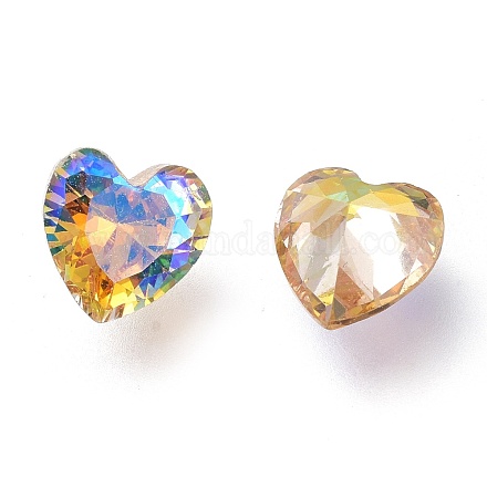 Cubic Zirconia Pointed Back Cabochons ZIRC-H108-07A-001PS-1