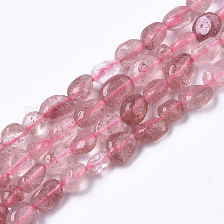 Natürlichen Erdbeere Quarzperlen Stränge G-R465-36A-1