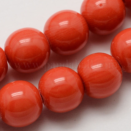 Imitation Amber Resin Round Bead Strands for Buddhist Jewelry Making RESI-E006-02-8mm-1
