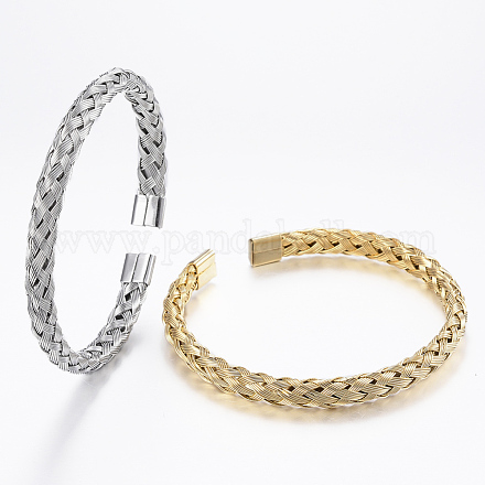 304 Stainless Steel Bangles BJEW-A109-26-1
