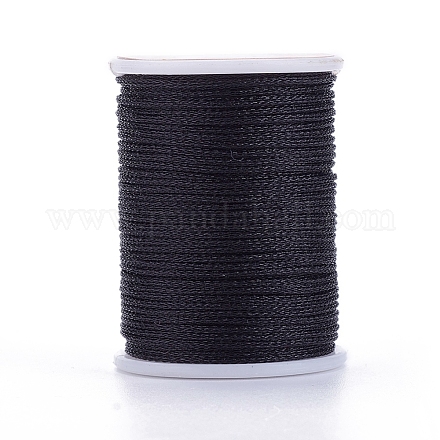 ポリエステルメタリック糸  ブラック  1mm  約7.65ヤード（7m）/ロール OCOR-G006-02-1.0mm-26-1