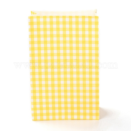 Rectángulo con bolsas de papel con estampado de tartán CARB-Z001-01D-1