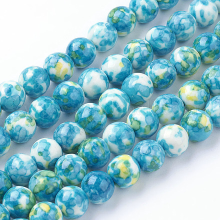Chapelets de perle en jade d'un océan blanc synthétique X-G-B367-3-1