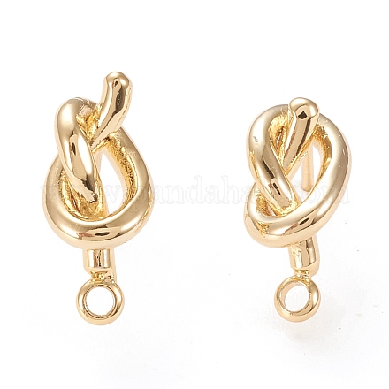 Brass Stud Earring Findings X-KK-F820-43G-1