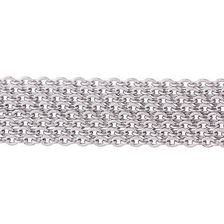 PandaHall Elite 316 Stainless Steel Cable Chains CHS-PH0001-05-1