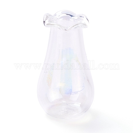 Ornements de vase en verre miniature AJEW-Z006-01F-1