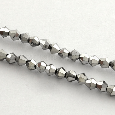 Chapelets de perles en verre électroplaqué X-EGLA-R094-3mm-08-1