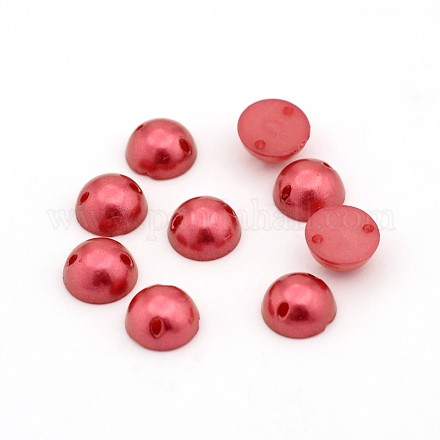 Perles en plastique ABS opaque d'imitation perle OACR-P008E-05-1