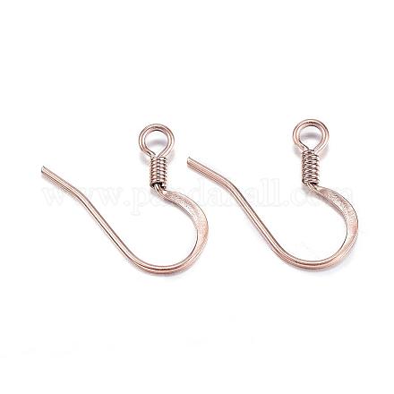 Ion Plating(IP) 304 Stainless Steel French Earring Hooks STAS-G127-12RG-1