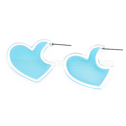 Серьги-гвоздики в форме сердца для девушек KY-Q058-079-1