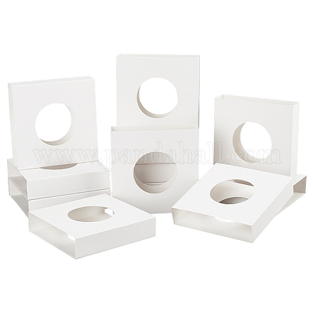 Nbeads 30 pcs boîtes cadeaux carrées en carton avec fenêtre creuse CON-WH0003-31B-01-1