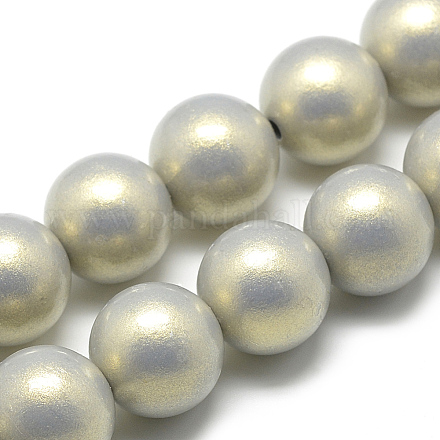 Perles acryliques opaques peintes à la bombe X-ACRP-Q024-10mm-G11-1
