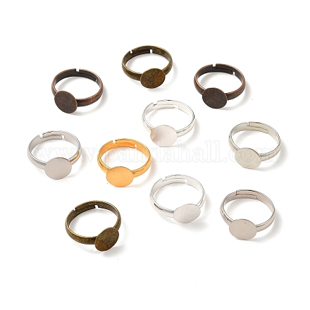 Смешанный цвет регулируемые латунные фурнитуры колодки кольцо X-EC541-14-M-1