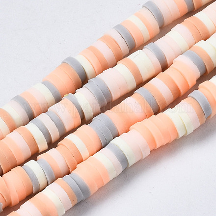 Chapelets de perle en pâte polymère manuel CLAY-R089-4mm-108-1