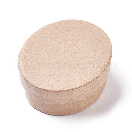 Oval Mini Kraft Paper Mache Boxes with Lids, Wedding Supplies Creative  Candy Box, BurlyWood, 6.55x5.6x2.65cm