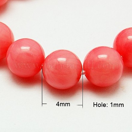 Natural Coral Beads Strands CORA-D029-4mm-3-1