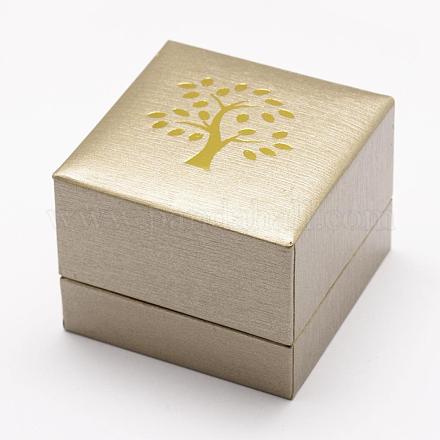 Cajas de anillos de plástico y cartón OBOX-L002-04-1