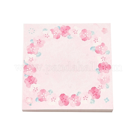 100 Blatt Haftnotizblock mit Blumenmuster DIY-B071-01A-1