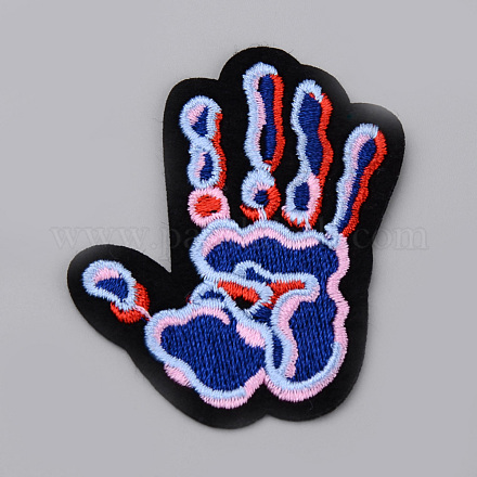 Computerized Embroidery Cloth Iron On/Sew On Patches AJEW-S067-023-1
