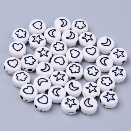 Perle acriliche bianche opache MACR-S273-45B-1