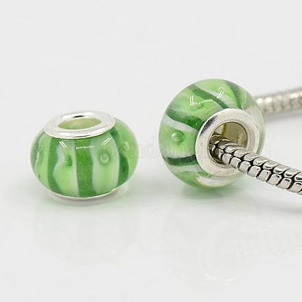 Perles européennes rondelles de chalumeau faites à la main pour bracelets biagi X-DA468-3-1