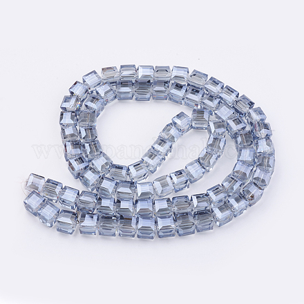 Chapelets de perles en verre transparent électrolytique EGLA-K012-A01-1