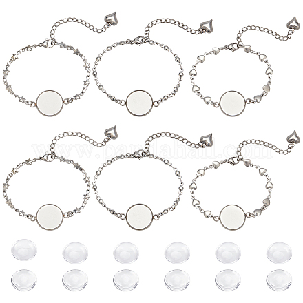 Kit fai da te per la creazione di braccialetti a cupola vuota nbeads DIY-NB0009-80-1
