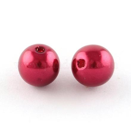 ABS Plastic Imitation Pearl Round Beads SACR-S074-6mm-A38-1