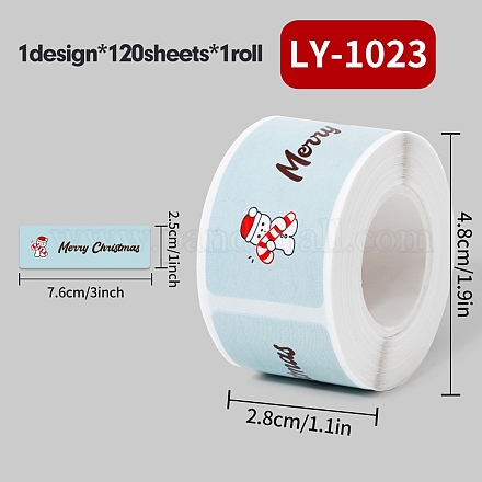 120 рулон наклеек на рождественскую тематику DIY-M070-06C-1