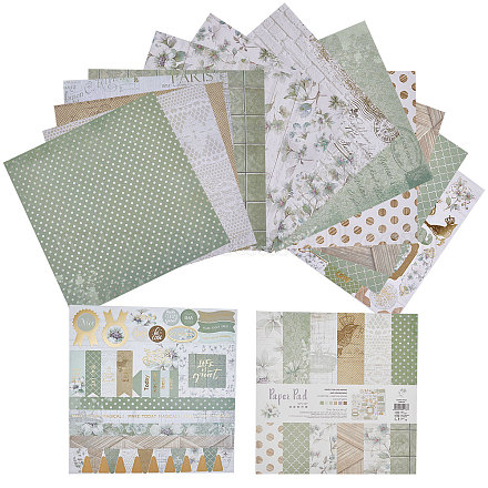 26 feuilles de papier de scrapbooking floral DIY-WH0387-63A-1