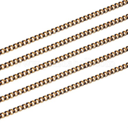 2M Two Tone Handmade Brass Curb Chains CHC-SZ0001-34B-1