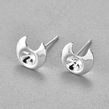 304 Stainless Steel Ear Stud Components X-STAS-G187-07S-1