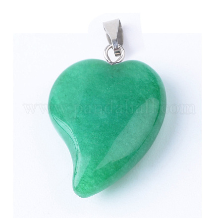 Natural Malaysia Jade Pendants with Brass Findings G-R390-04-1