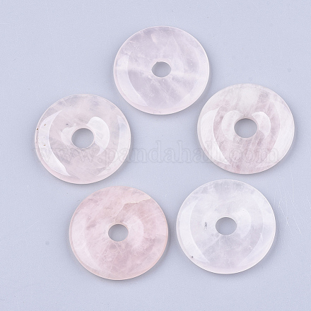 Pendentifs de quartz rose naturel G-S349-22E-01-1