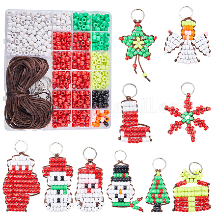 Sunnyclue kit per creare portachiavi natalizi fai da te DIY-SC0022-60-1