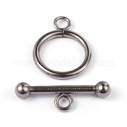 304 Stainless Steel Ring Toggle Clasps STAS-L176-13P-1