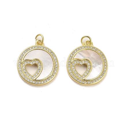 Латунные микропаве прозрачные подвески с фианитом KK-K365-02G-G-1