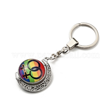 Брелок для ключей Pride Rainbow из сплава стекла KEYC-E036-02P-03-1