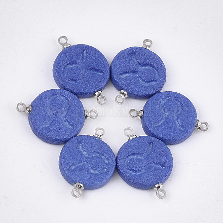 Conectores de eslabones de porcelana hechos a mano PORC-T002-124B-1