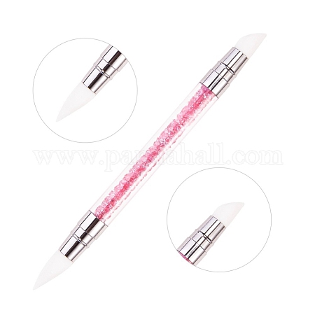 Wholesale Double Head Silicone Nail Art Sculpture Pen Brushes(Head Shape  Random Delivery) 