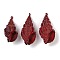 Spray Painted Natural Spiral Shell Pendants, Shell Shape Charms, Dark Red, 36~40.5x17~19.5x15~16.5mm, Hole: 1.6~1.8mm