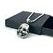 Punk Skull Pendant Stainless Steel Necklaces for Men Women, Stainless Steel Color