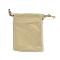 Rectangle Velours Jewelry Bags, Sandy Brown, 9.4x7.6cm