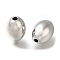 Rack Plating Brass Beads, Long-Lasting Plated, Lead Free & Cadmium Free, Rice, Platinum, 14x10mm, Hole: 2.5mm