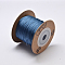Eco-Friendly Dyed Nylon Braided Cord, Chinese Knotting Cord for Beading Jewelry Making Macrame Craft, Steel Blue, 0.4mm, about 164.04 yards(150m)/roll