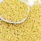 Baking Paint Glass Seed Beads, Round Hole, Peanut, Yellow, 3.5x6x3.5mm, Hole: 0.9mm, about 83pcs/10g