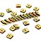 Brass Rhinestone Spacer Beads, Grade A, Square, Nickel Free, Golden, Mixed Color, 6x6x3mm, Hole: 1mm