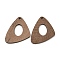 Walnut Wooden Pendants, Coconut Brown, Triangle, 35x33x2.5mm, Hole: 2mm