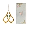 Stainless Steel Scissors, Alloy Handle, Embroidery Scissors, Sewing Scissors, Golden, 95x55mm