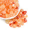Transparent Acrylic Beads, Nuggets, Two Tone, Dark Orange, 16.5x13x10mm, Hole: 1.6mm, about 18pcs/20g